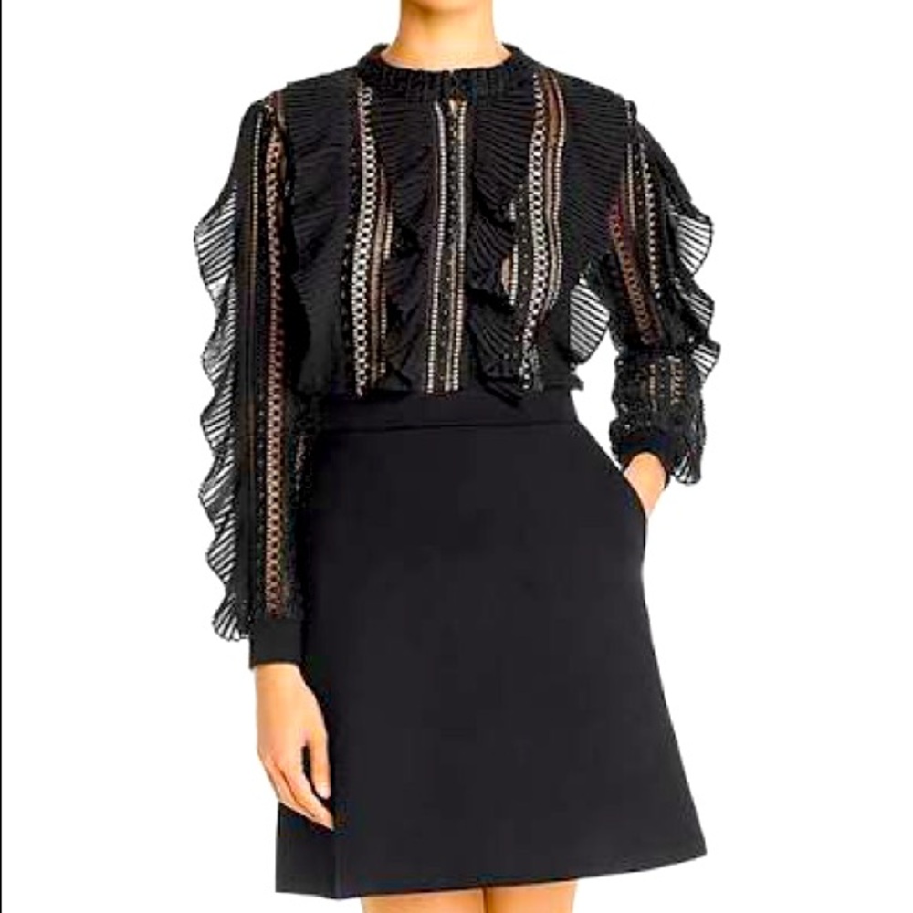 French Connection Patricia Jersey Lace Dress